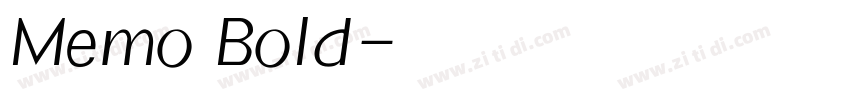 Memo Bold字体转换